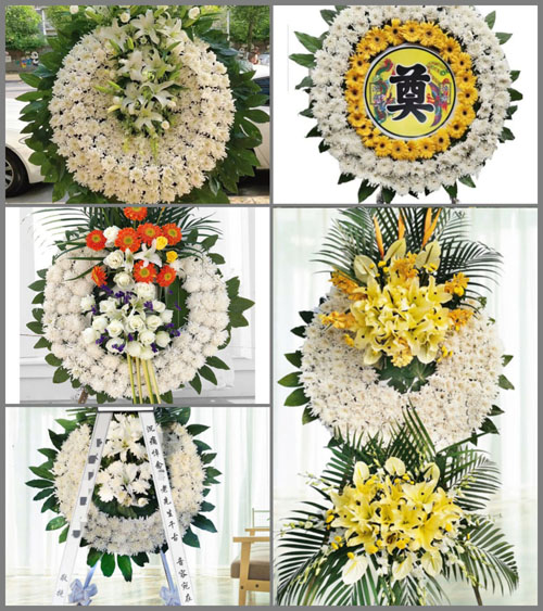 安徽阜阳市临泉县田桥街道八里村花圈速递